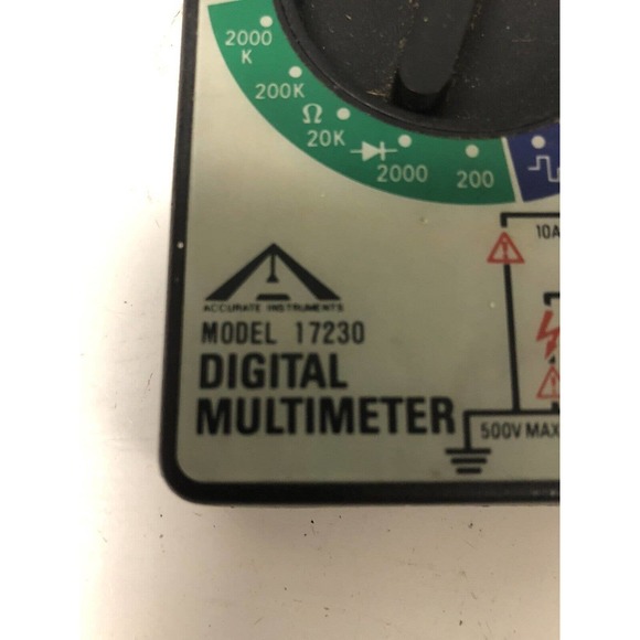 Digital Multimeter‎ Tester For AC, DC, OHMS 17230 Untested - Picture 4 of 4